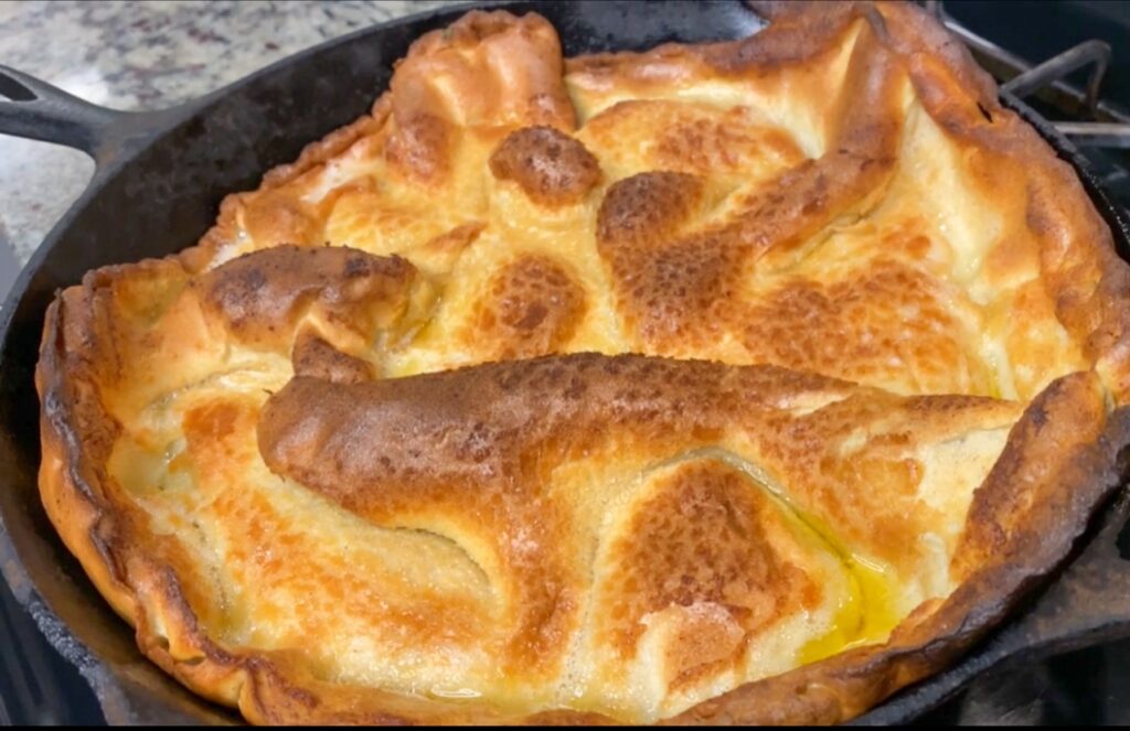 Baked Golden Brown Puff Pastry Pancake